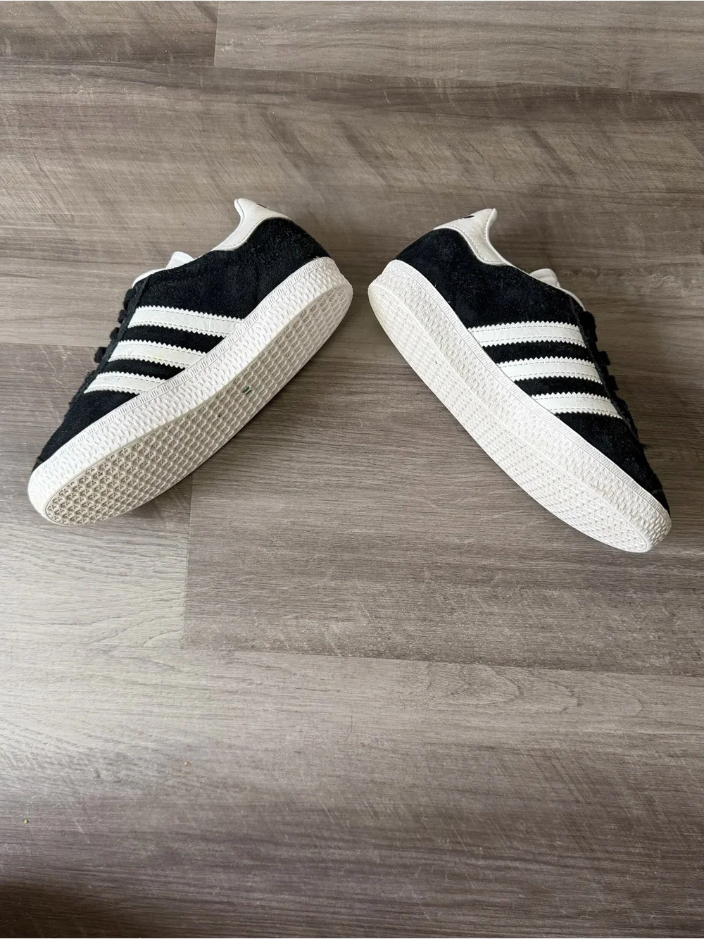 adidas Kids Gazelle Sneakers in Black and White
